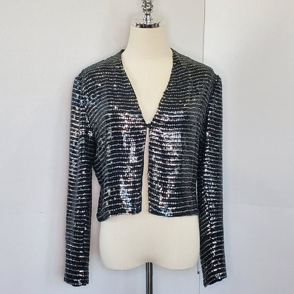Vintage Emporio Armani Black Sequin Jacket